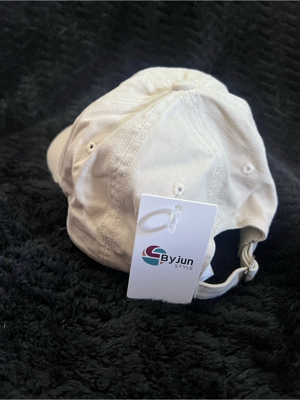 Embroidered 'put it on my husband's tab' Dad Hat - Beige - Brand New! - Picture 3 of 3